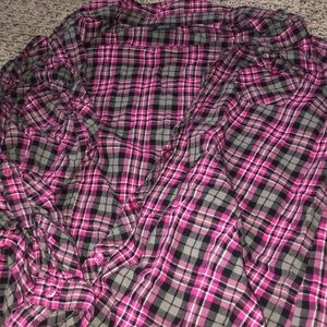 Pink and black flannel